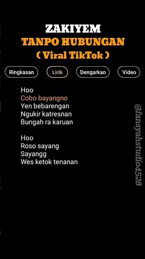 ZAKIYEM, ( AURELL DWIKY) - RANPO HUBUNGAN LIRIK/Lyrics Lagu Viral TikTok || #shorts #liriklagu
