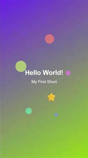 Hello World! My First Short #myShorts short
