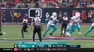 Madness in Houston: - direct snap fake punt - HUGE gain - fumble at the end - scuffle during pile-up - fumble REVERSED by replay - Dolphins penalty | Houston Texans on CBS Sports