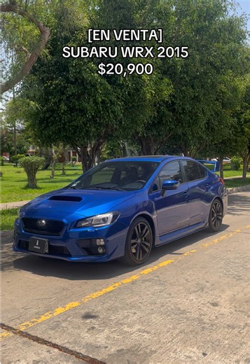 Subaru WRX 2.0T CVT ‣ Año de fabricación: 2015 ‣ Motor: 2.0 Turbo Boxer – 264 HP ‣ Cilindrada: 2.0 T ‣ Carrocería: Sedán ‣ Transmisión: CVT automática secuencial ‣ Tracción: AWD (integral permanente) ‣ Recorrido: 60,000 km ‣‣ Precio: $20,900 ‣‣ Ubicación: Lima Equipamiento: • SI-Drive (modos de manejo) • Paddle shifters • Pantalla multimedia • Bluetooth / USB • Aire acondicionado automático • Control de crucero • Volante multifunción • Asientos deportivos • Llantas de aleación • Frenos de disco 