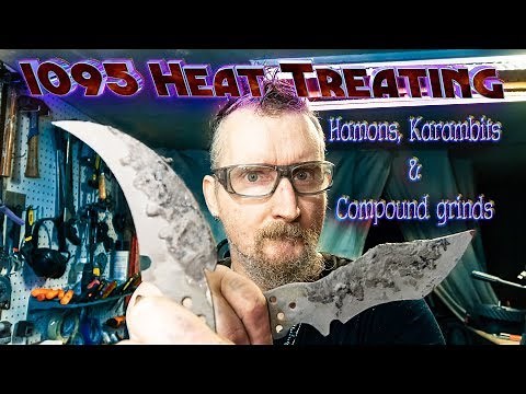 1095 Heat Treating Knives (Hamons, Karambits and Compound grinds 2018)