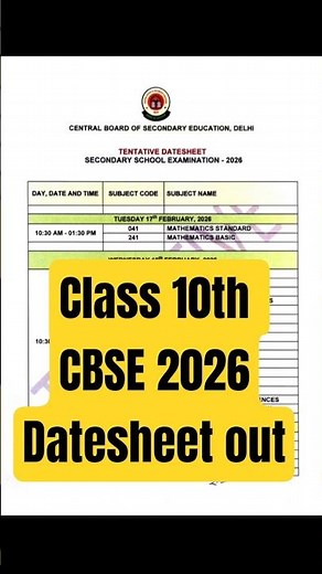 📢 CBSE Class 10 Date Sheet 2025 OUT Now! | Board Exam Final Update 😱 | Must Watch 🔥 #cbse2025 #cbse