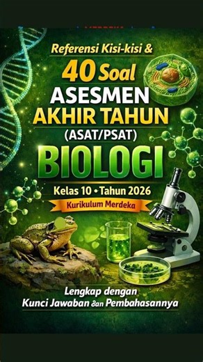 PSAT/ASAT BIOLOGI KELAS 10 TAHUN 2026 KURIKULUM MERDEKA (REFERENSI KISI-KISI SOAL)