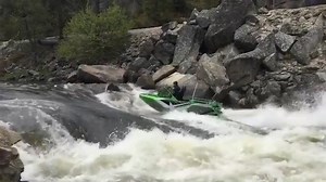 Going BIG through ‘Howard’s plunge’ in the 12’ @jetstream.boats keep it up @cody__monroe @cmbackcountry | Jetstream Adventure Boats