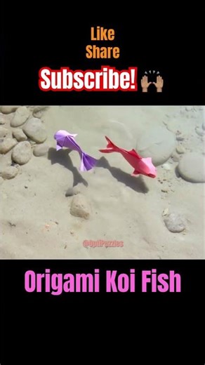Origami koi fish!😻Like Share & Subscribe for more origami videos😸#origami #art