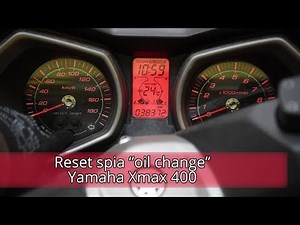 How to remove the oil change warning light in Yamaha XMAX 400 scooter?