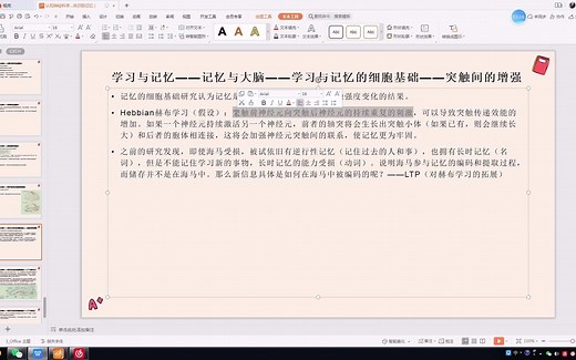 认知神经科学——学习与记忆的细胞基础（Hebbian赫布学习和长时程增强效应LTP）