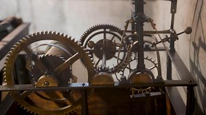 Clockwork of an antique tower clock