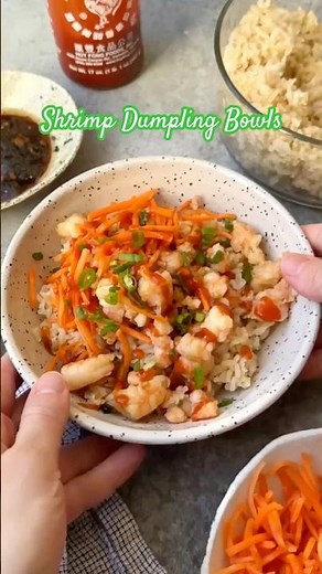 Shrimp Dumpling Lettuce Wraps or Rice Bowls 🍤🥬🍚