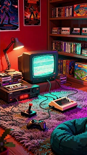 1990 Retro Gaming Room 🎮 (AI Demo)