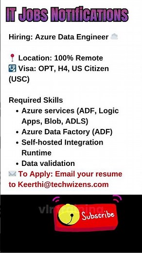 Azure Data Engineer Job Remote Oct 10, 2025
