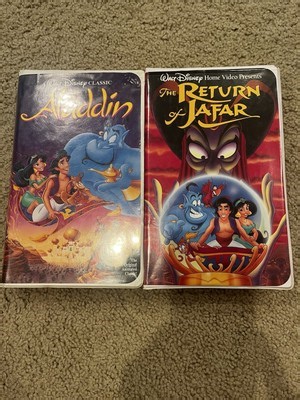Walt Disney's Aladdin & The Return Of Jafar Clamshell VHS Video Lot | eBay