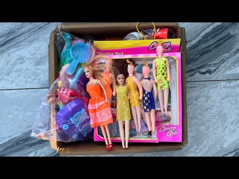 Unboxing 7 Barbie Doll And Kitchen Makeup kit PlaySet 