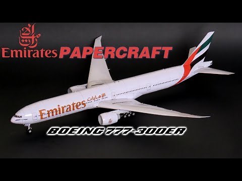 EMIRATES BOEING 777-300ER PAPERCRAFT - PAPER MODEL