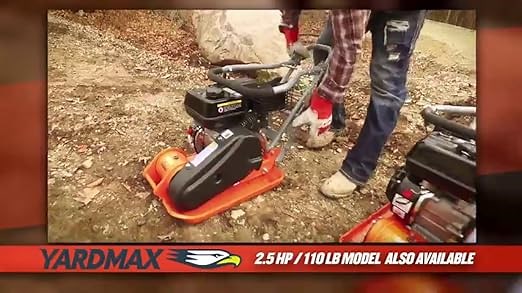 YARDMAX Plate Compactor - 1,850 lb, 2,500 lb and 3,000 lb Compaction Force