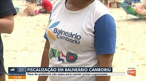 Prefeitura de Balneário Camboriú realiza fiscalização para manter ordem nas praias