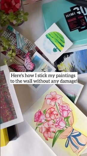 Subscribe now! Here’s How I Stick My Paintings Without Damaging the Wall!