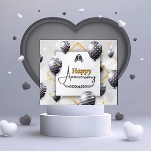 Minimalist Gold & Grey Anniversary Card | Elegant Printable (digital Download) - Etsy