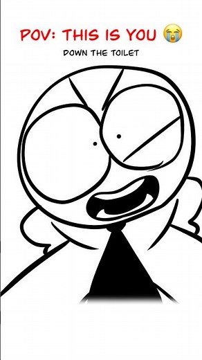 Down The Toilet 😅 (Animation Meme) Anim: RedFlowerCrown #shorts