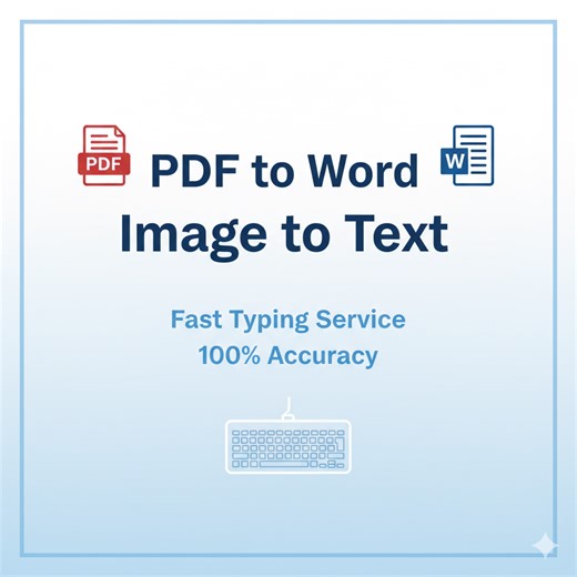 i will convert PDF, image or handwritten notes to word | Sikaty
