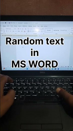 How to generate Random text in MS word | Insert Random text in MS word #shorts #ytshorts #shortvideo