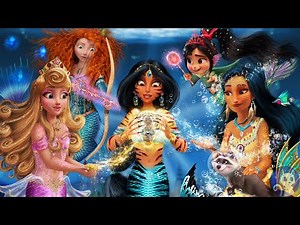 Disney Princesses as Magical Mermaids! They explore the ocean together ✨💙 | Alice Edit!
