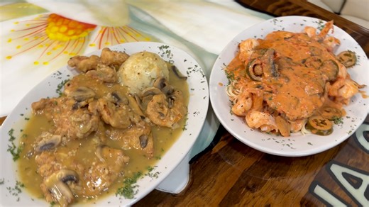 💖 Valentine’s Day Specials at Magnolia Café 💖 🥂 Lemon Butter Chicken Tender chicken topped with a delicate white wine lemon mushroom sauce, served with mashed potatoes. 🍤✨ Valentine’s Surf & Turf Pasta Juicy sautéed shrimp and crispy chicken, finished in a rich, creamy house sauce over pasta. | Magnolia Cafe