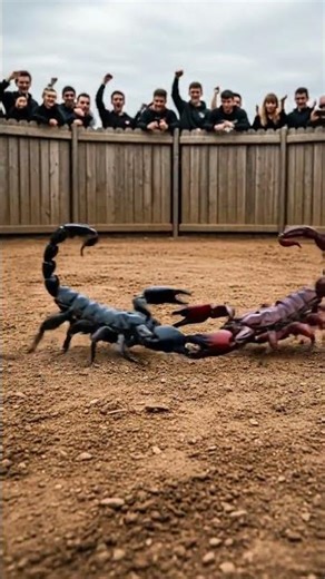두 전갈의 불꽃튀는 대결 ⚡🦂 The Electrifying Battle Between Two Giant Scorpions ⚡🦂 #viral #wildlife #animals