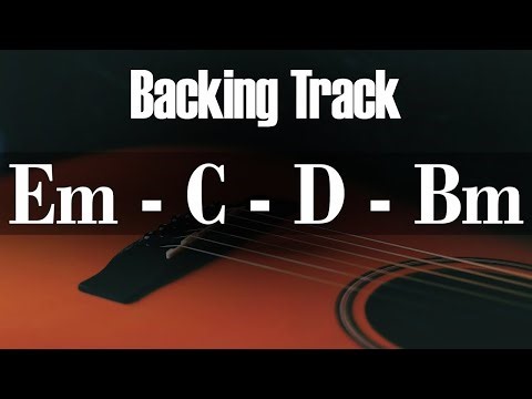 Guitar Backing Track Em | E minor Guitar Backing Track with Chords