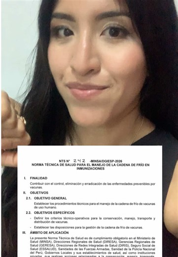NTS N° 2. L-I 2. -MINSA/DGIESP-2026 NORMA TÉCNICA DE SALUD PARA EL MANEJO DE CADENA DE FRÍO EN INMUNIZACIONES 👉🏻👉🏻 https://cdn.www.gob.pe/uploads/document/file/9329670/7650972-resolucion-ministerial-n-074-2026-minsa-nts-n-242-minsa-dgiesp-2026.pdf?v=1769104582#normatecnica #cadenadefrio #enfermeria #fyp #parati
