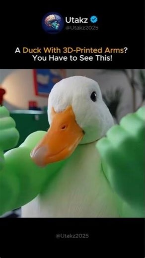 A Duck With 3D-Printed Arms_ You Have to See This!🌚 #tech #shorts #sciene