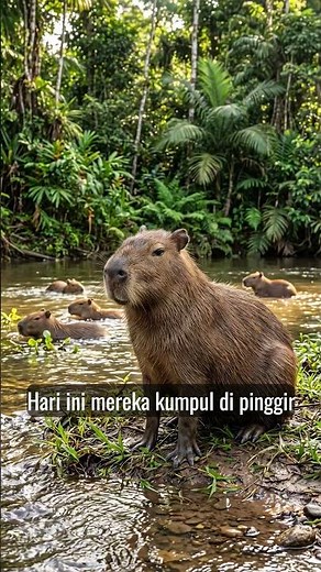 Capybara, the Largest Rodent That Loves Living Near Water 🦫 #Capybara #Wildlife #Animals