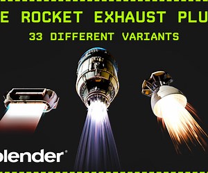 ArtStation - Free Rocket Exhaust Plume Blender Shader | Resources