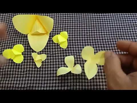 របៀបបត់ផ្ការំដួលពីក្រដាស/How to make beautiful romdoul paper flower/DIY Githa