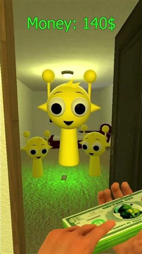 Collecting Money From Yoshie, Obunga, Sprunki Nextbots #shorts