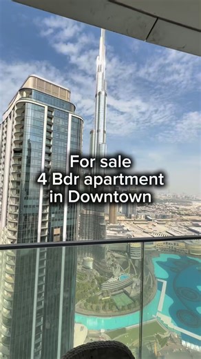Dubai Real Estate Agent, Investment Manager for HNWI on Instagram: "For sale 4 bedroom apartment in Downtown with Burj Khalifa and fountains view The apartment is 361 square meters. Upgraded, Fully furnished and ready to move in For more details +971524581858 #dubai #realestate #realtor #investment"