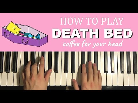 Powfu - death bed (coffee for your head) (Piano Tutorial Lesson)