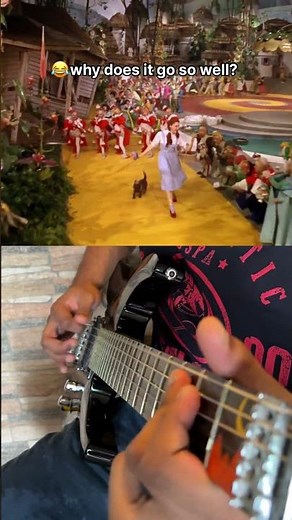 Wizard of Oz reimagined!👀🟢 #guitar #meme