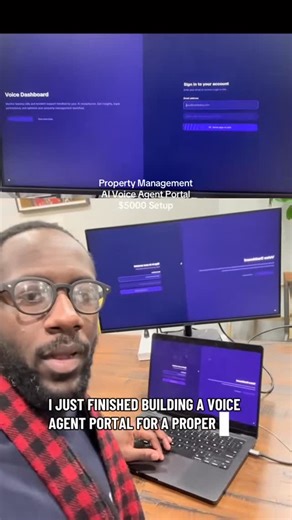 Aki on Instagram: "Voice agent portal for a property management company. This is the demo I forked from it. It includes a login system, analytics suite, call insights, performance reviews, visual canvas. The agent connects directly to their CRM + a Supabase backend + Make.com automations. #antigravity #voiceai #propertymanagement"