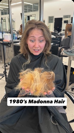 2.6M views · 208K reactions | Did we eat this 1980’s inspired Madonna Hair by myself & @philipwolffhair ? This one’s a voice over  #hairtutorials #bleach #blondehair #shorthair #hairtransformation #madonna #beforeandafter #hairreels #1980s | Alfredo Lewis Hair | Facebook