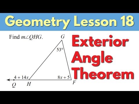 How the Exterior Angle Theorem Works