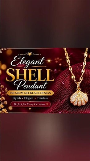 Elegant Shell Pendant Necklace ✨ | Beautiful Gold Necklace Design | Handmade Jewelry #shorts