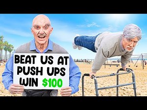 Grandpas Challenge Bodybuilders at Muscle Beach Ft. Heria & Midtbo