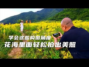花海拍照超简单！3个构图角度，手机轻松拍出绝美大片｜摄影教程