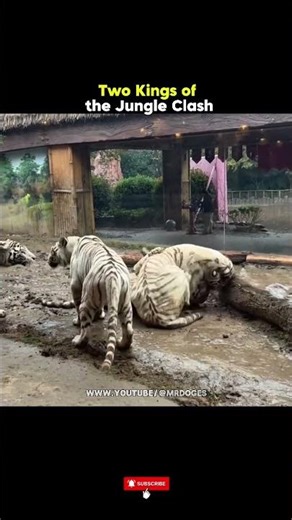 White Tiger vs White Tiger | The Real Kings of the Jungle#tiger #animals #wildlife