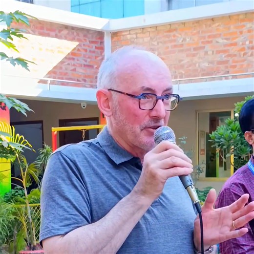 Mr. Alean Cozen, a retired teacher from the UK, visited our Bhaktivedanta International School. He inspired our students to speak more in English and encouraged them to pursue higher studies abroad in the future. He also advised them to do good work in order to become truly happy. Bhaktivedanta International School National Curriculum (EMIS Code:602011903) Admission Open 2026 | Contact Us: 01760829330 | Padmaluchan Shyam Das