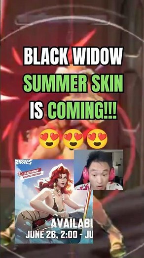 BLACK WIDOW SUMMER SKIN IS COMING!!! 🔥 #MarvelRivals #MarvelRivalsSummer #BlackWidow #summerskin