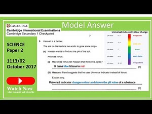 SECONDARY CHECKPOINT SCIENCE PAPER 2 OCTOBER 2017 SOLVED AND EXPLAINED IN DETAIL (1113_02_ON_2017)
