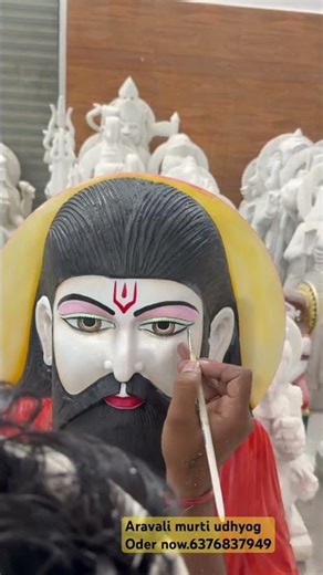 Marble Ravidas Bhagwan murti panting work in progress | marble murti painting | #ytshorts #ravidas