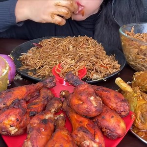 ASMR Eating Chicken Fried Rice, Hakka Noodles, Mutton Curry, Chicken Leg Fry, Egg Keema & Paratha Part 24 | Spice Asmr